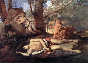 Nicolas Poussin Werke - Echo Narcissus klassische Maler Nicolas Poussin